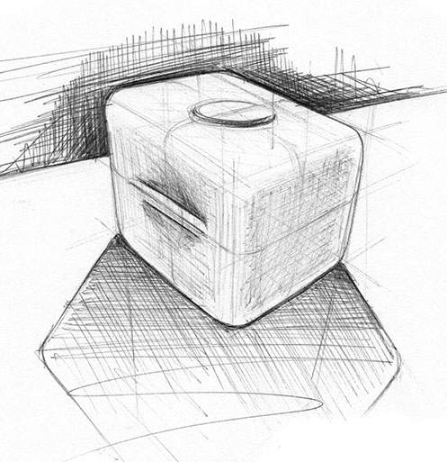 Cube Shadow Drawing at PaintingValley.com | Explore collection of Cube ...