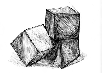 400x288 the architect the musician the friend ben shadow cubes - Cube Shadow Drawing