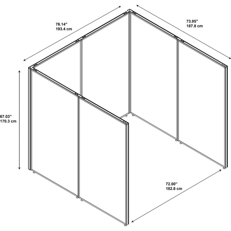 800x800 bush business furniture propanel open cubicle configuration wayfair - Cubicle Drawing