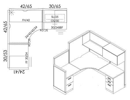 450x346 remanufactured steelcase avenir cubicles - Cubicle Drawing