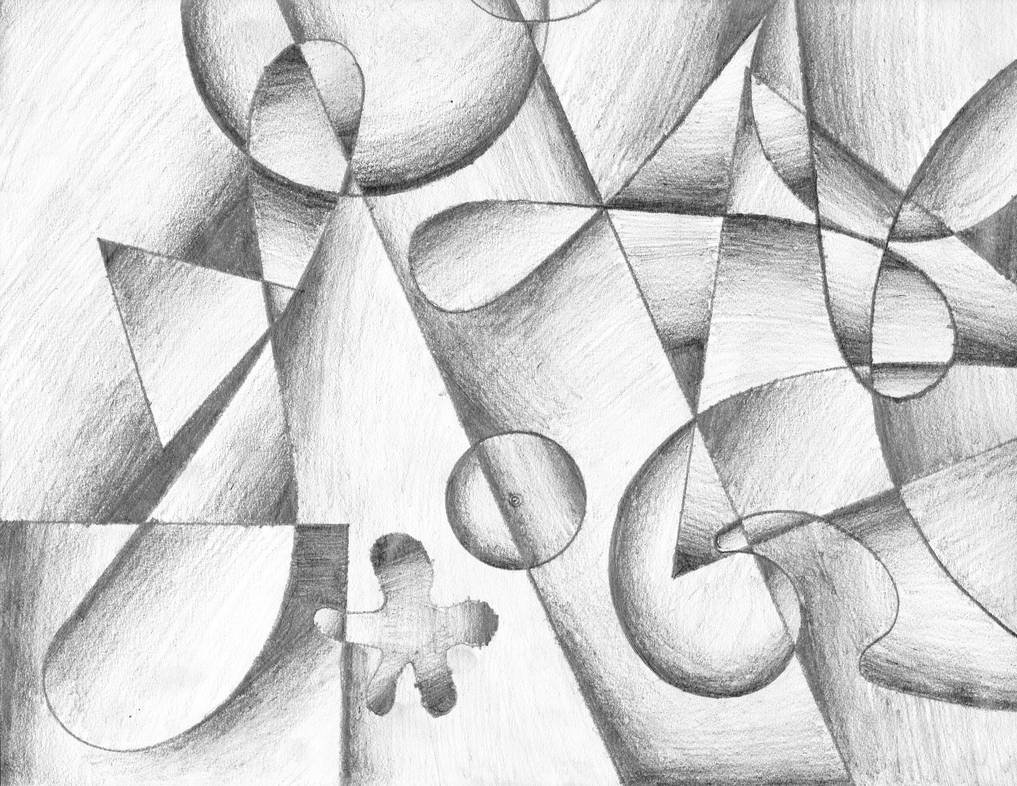 1017x786 cubism drawing - Cubism Drawing