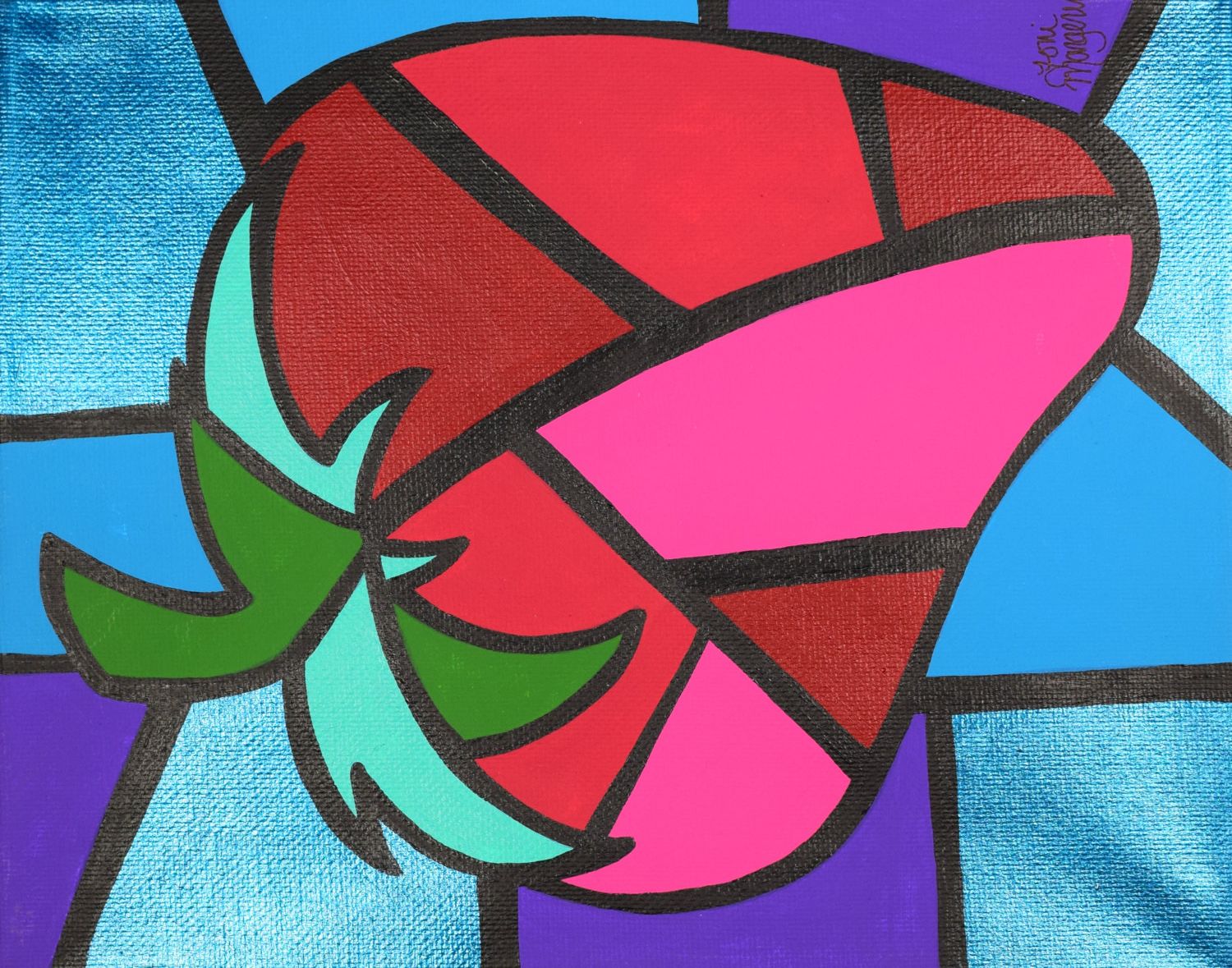 1500x1179 strawberry cubism art, picasso strawberry, acrylic painting - Cubism Drawing