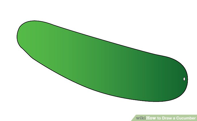 685x420 How To Draw A Cucumber Steps - Cucumber Drawing