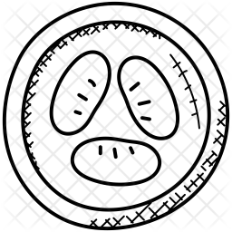 256x256 cucumber slice icon of doodle style - Cucumber Slice Drawing