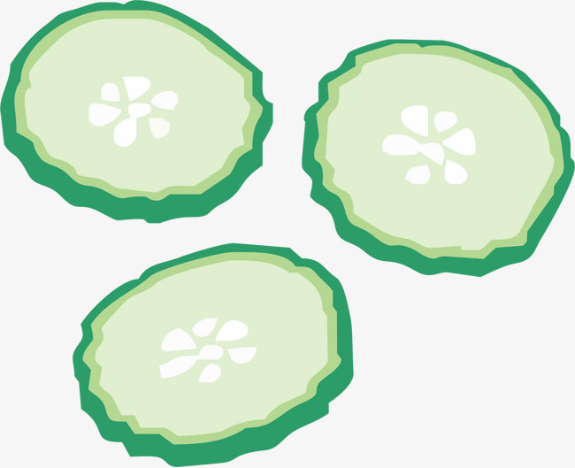 650x529 cartoon hand drawn girl cucumber slices image - Cucumber Slice Drawing
