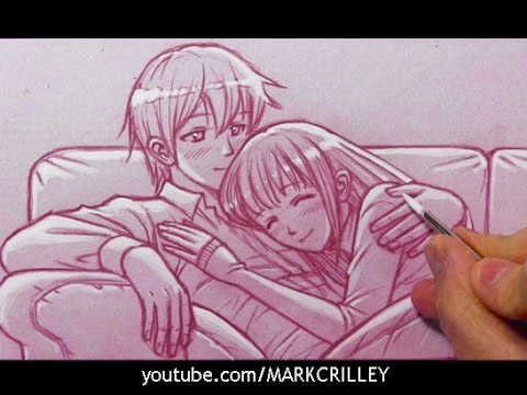 480x360 drawing time lapse snugglingcuddling pose - Cuddling Drawing