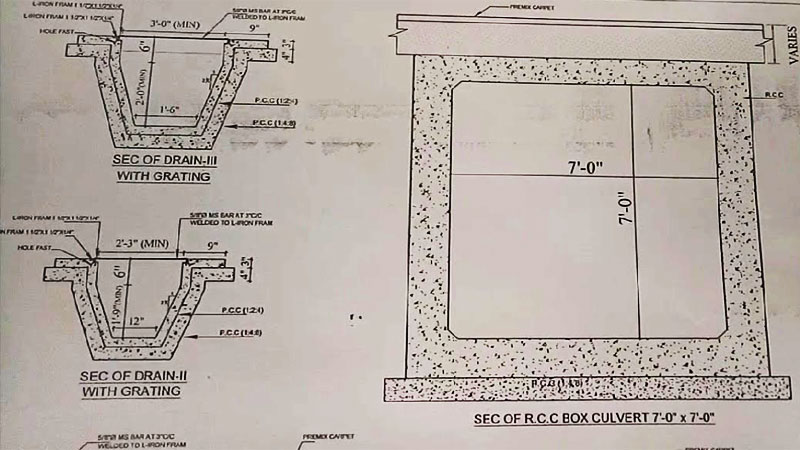 Culvert Layout And Cross Section Reinforcement Free Drawing Culvert Images