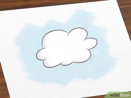 460x345 How To Draw Clouds Steps - Cumulus Cloud Drawing