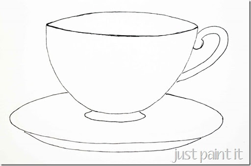 512x340 Sketching A Teacup - Cup And Saucer Drawing