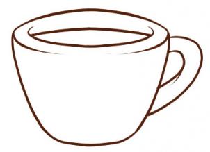 302x219 How To Draw A Cup, Step - Cup Drawing