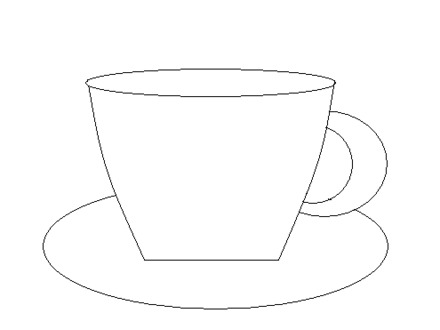 440x330 Drawn Teacup Line Drawing - Cup Line Drawing
