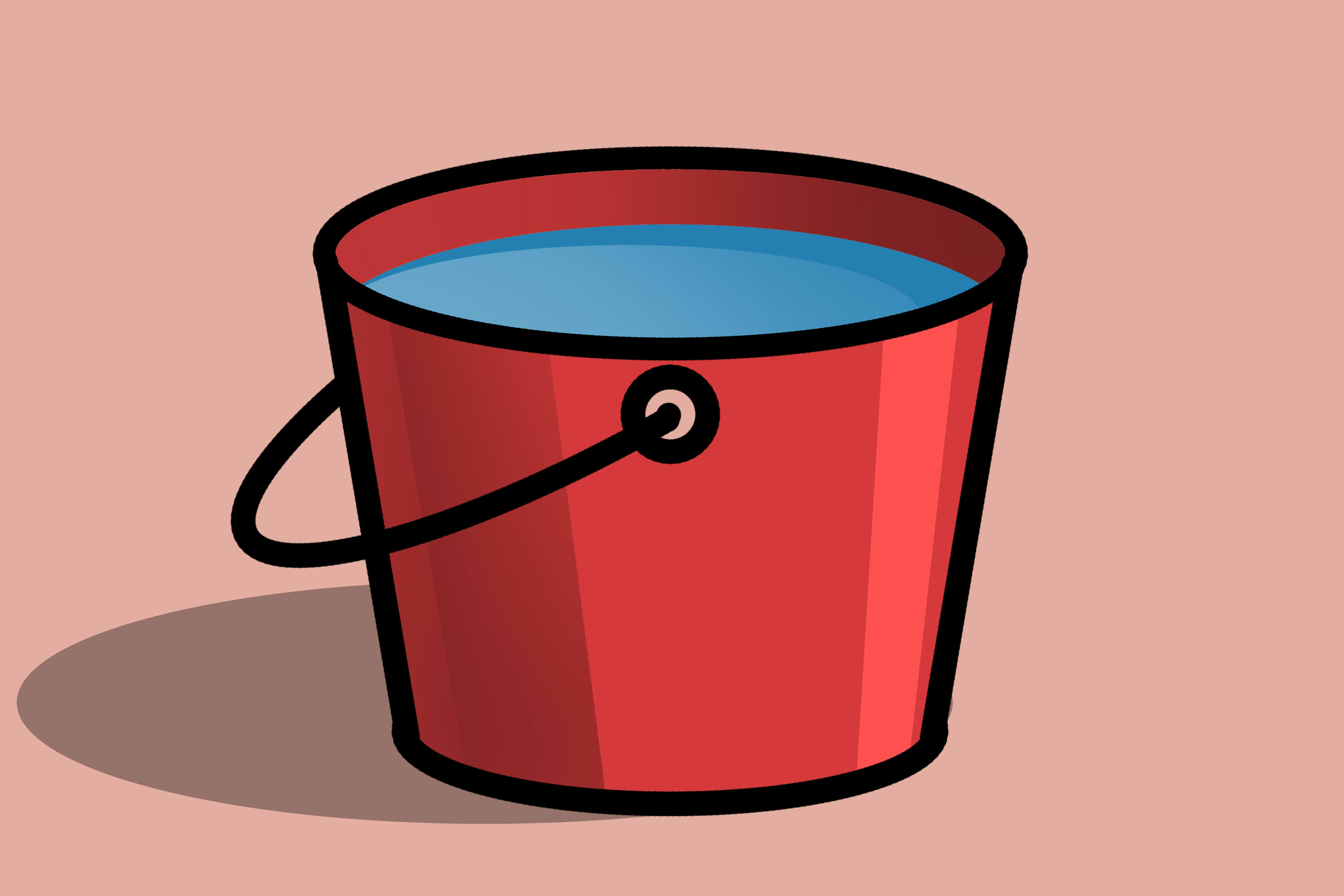3000x2000 How To Draw A Bucket Steps - Cup Of Water Drawing