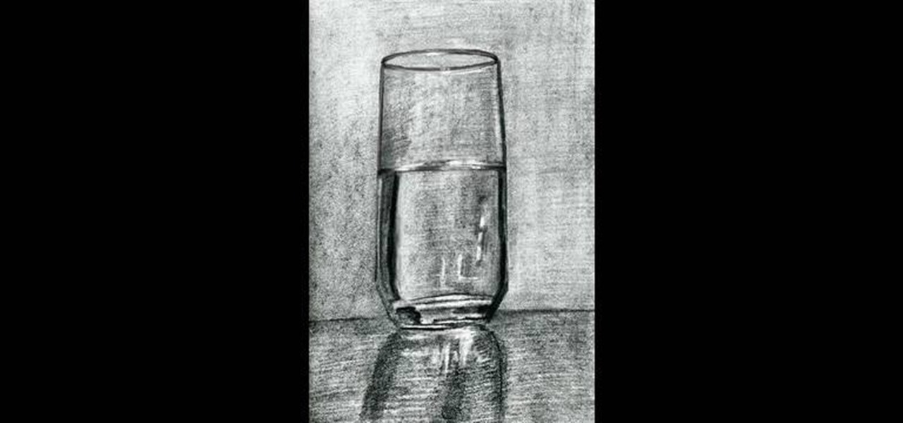 1280x600 How To Draw A Glass Of Water With Charcoal And Pencil Drawing - Cup Of Water Drawing