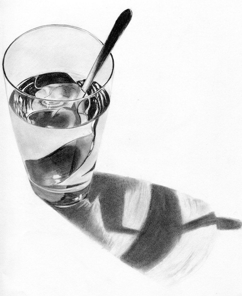 808x988 Spoon Water Cup - Cup Of Water Drawing