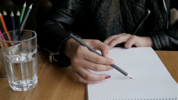 590x332 Beautiful Girl Drawing With Pencil, Cup Of Water And Colorful - Cup Of Water Drawing
