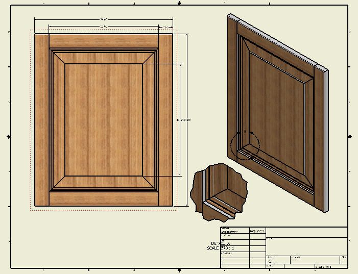 701x537 Realistic Drawings Of Cabinet Doors Using Cad - Cupboard Drawings