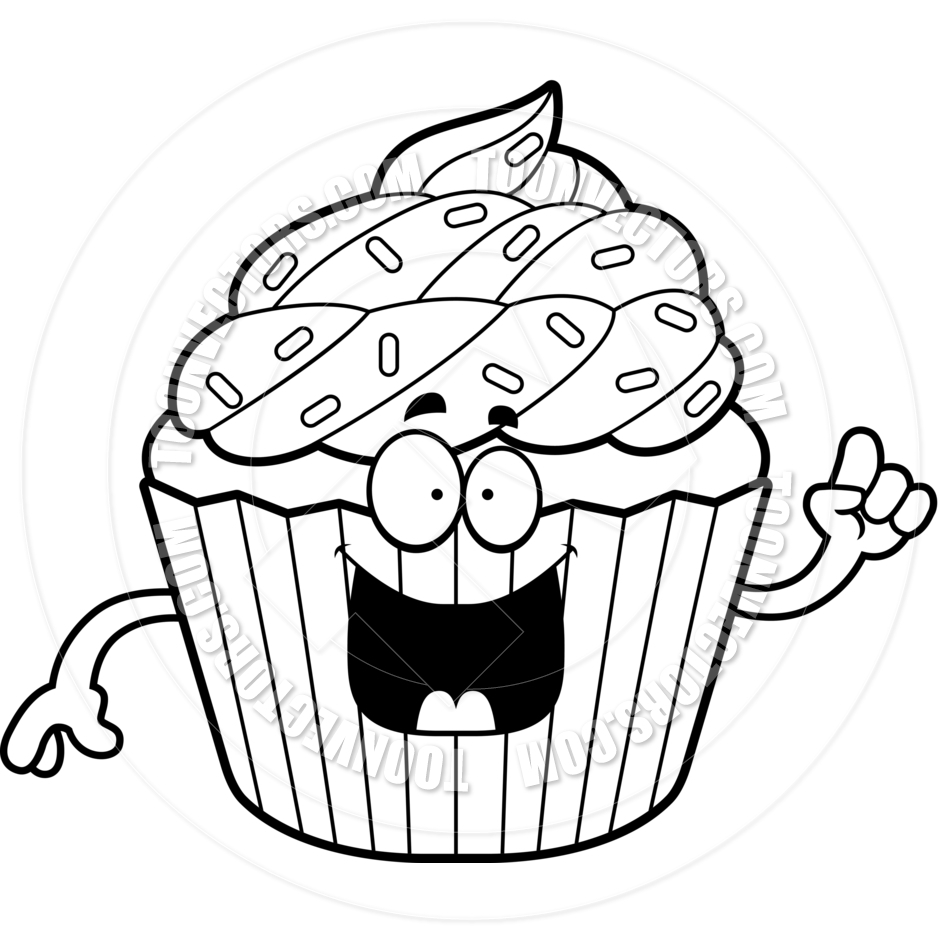 940x940 Clipart Cupcake Black And White Fun Pics Images - Cupcake Black And White Drawing