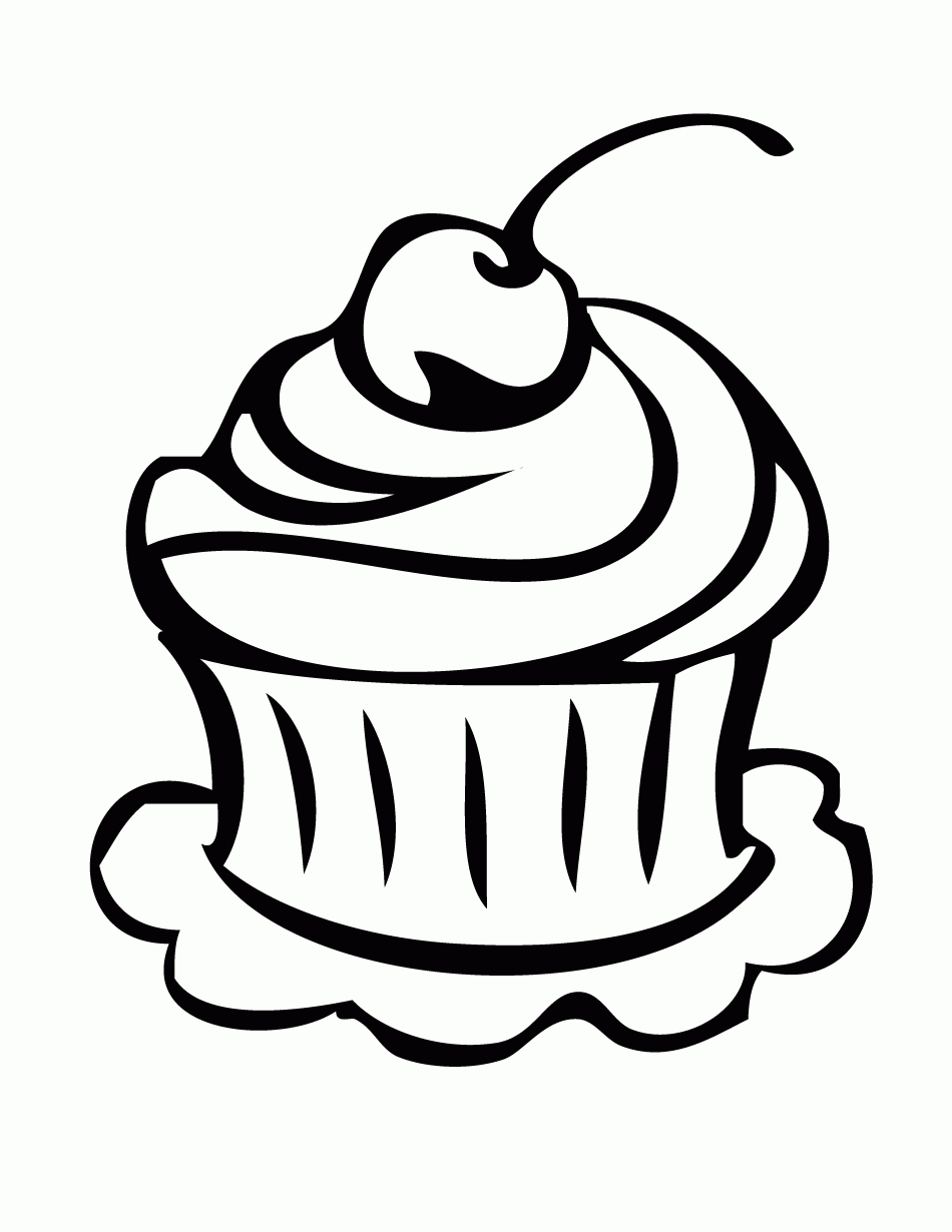 950x1230 Cupcake Clipart Sketch Frames Illustrations Hd Images - Cupcake Black And White Drawing