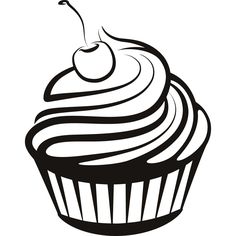 236x236 Drawn Cupcake Black And White - Cupcake Black And White Drawing