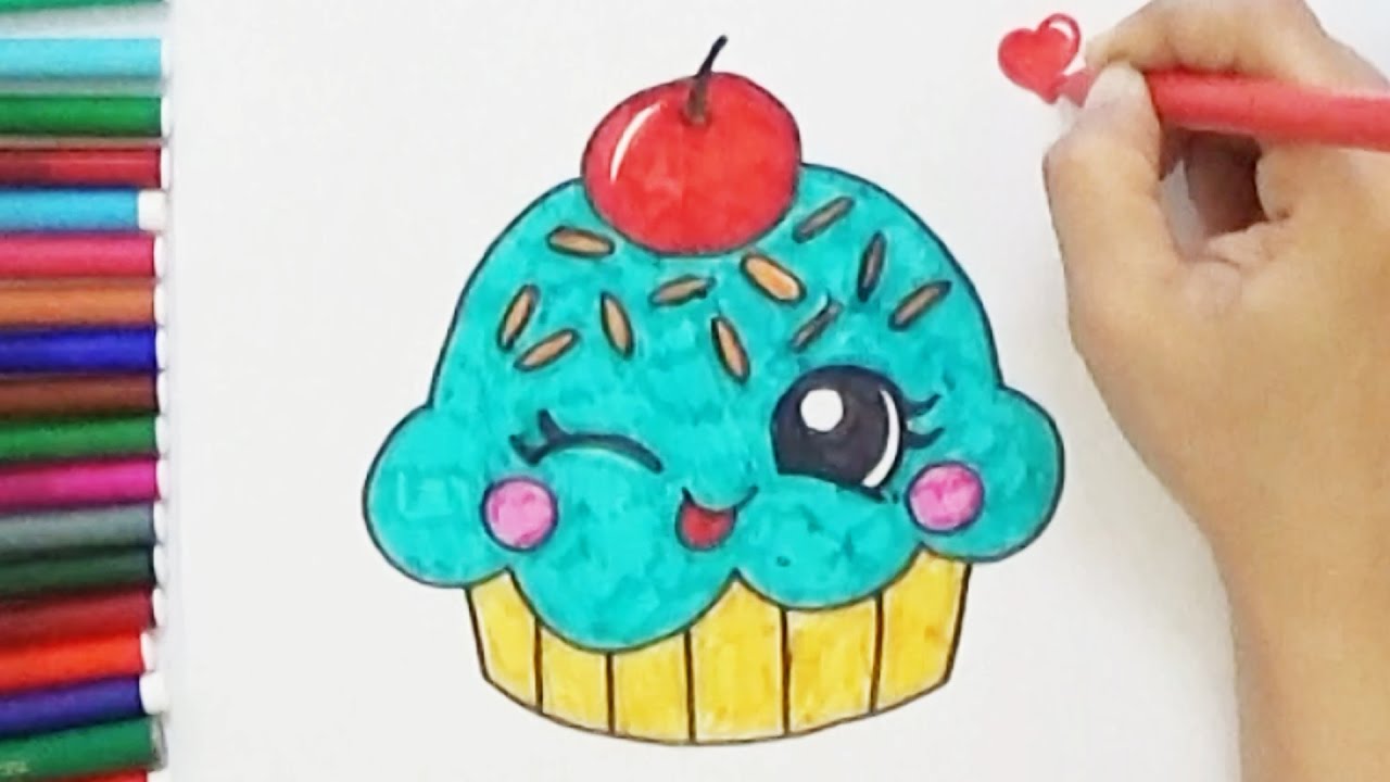 1280x720 How To Draw A Cute Cupcake - Cupcake Drawing