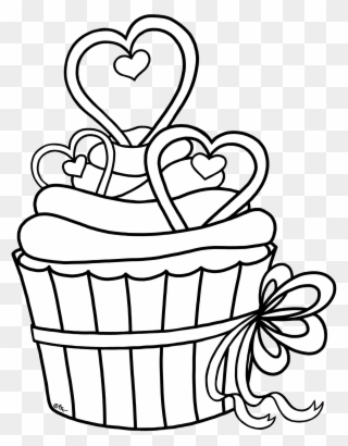 320x410 cupcake clipart, transparent cupcake clip art png download - Cupcake Drawing Black And White