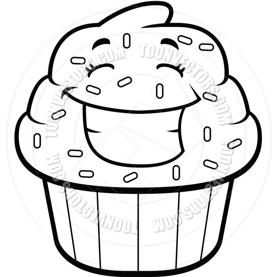 940x940 Cupcake Clipart Black And White Free Great Free Clipart - Cupcake Drawing Black And White