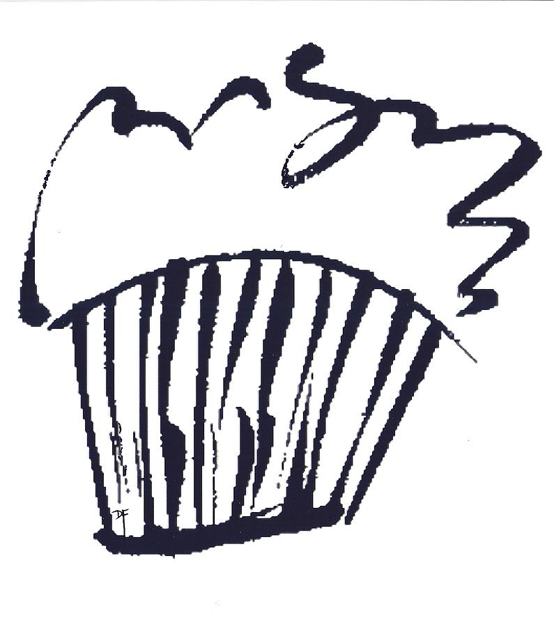 795x900 Cupcake Drawing - Cupcake Drawing Black And White