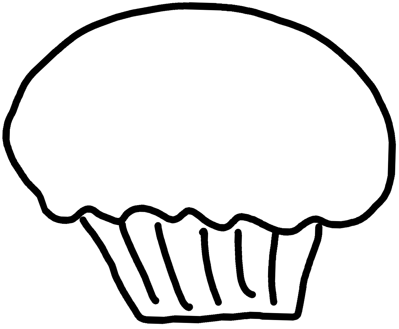 1377x1137 Decency Clipart Black White Cupcake Cup Cake Clip Art - Cupcake Drawing Black And White