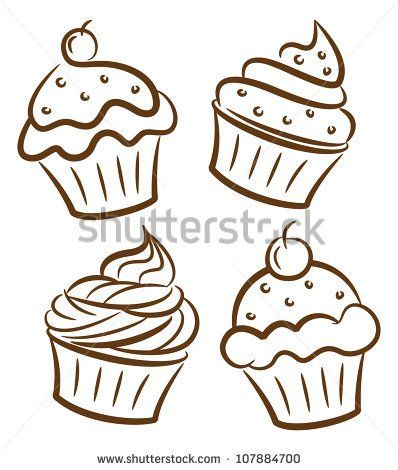 398x470 Cupcake Drawing Free Vector Download - Cupcake Drawing Designs
