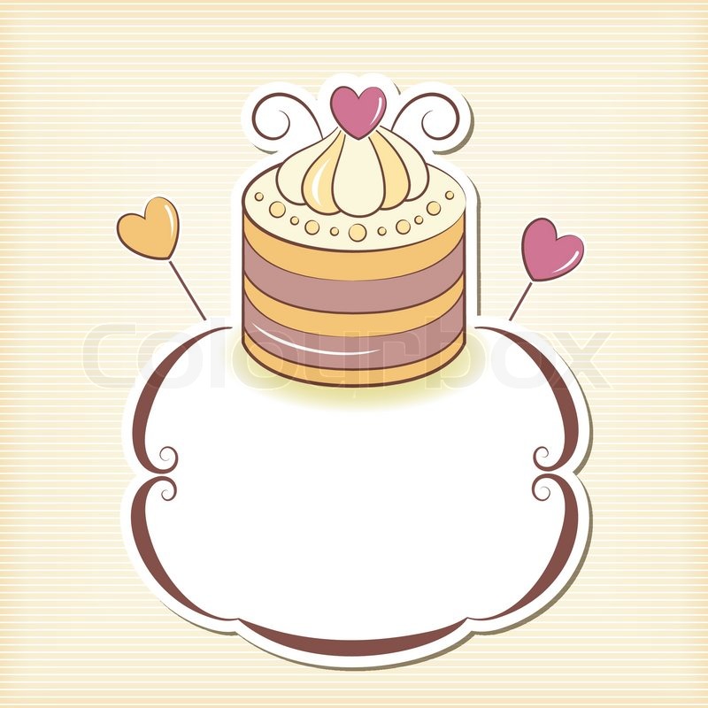 800x800 Cute Cupcake Design Frame Stock Vector Colourbox - Cupcake Drawing Designs