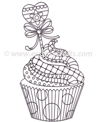 450x502 Doodle Cupcake - Cupcake Drawing Designs