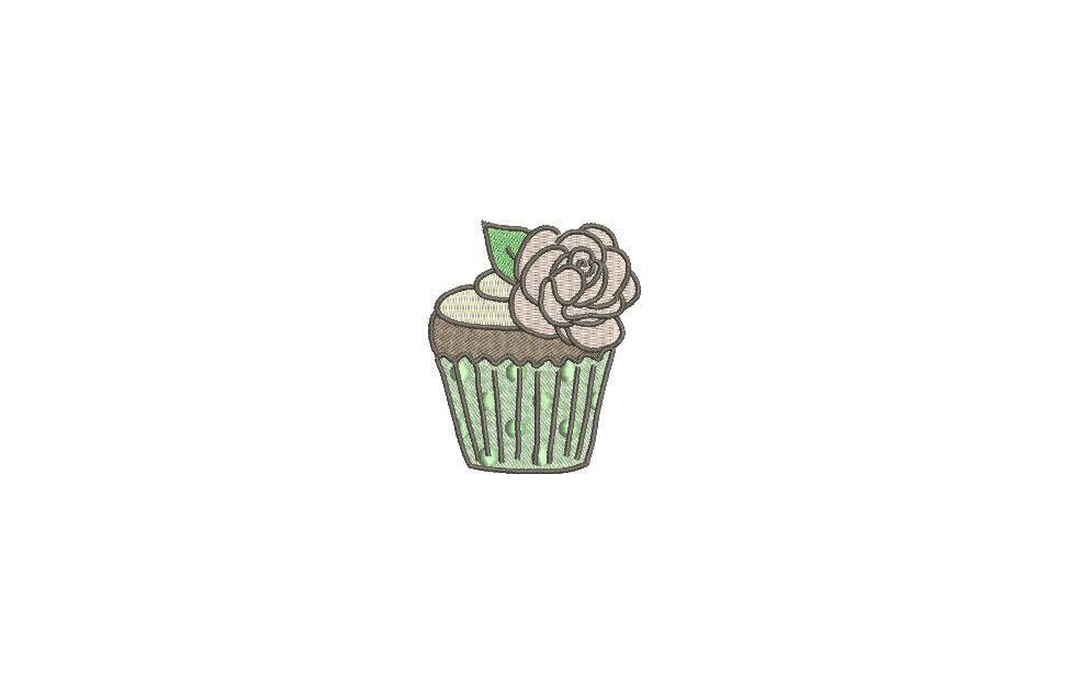 984x628 Rose Cupcake Machine Embroidery Design Inch Hoop - Cupcake Drawing Designs