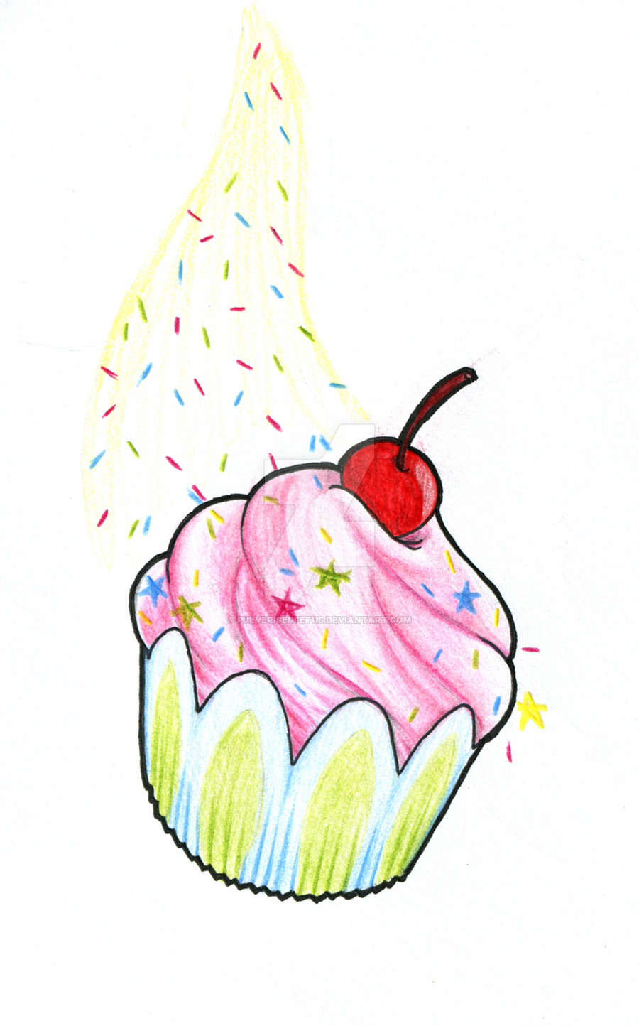 900x1444 Cup Cake Tattoo Design - Cupcake Drawing Designs