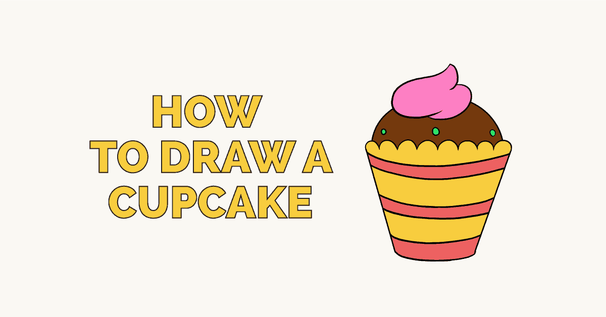 1200x628 How To Draw A Cupcake - Cupcake Drawing Easy