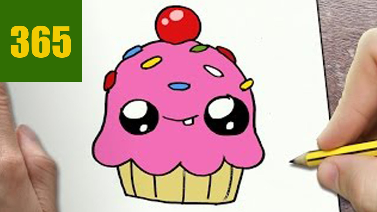 1280x720 Cupcake Drawing Easy At Getdrawings Free For Personal Use Cute - Cupcake Drawing Easy