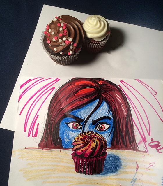 560x638 picture this a reason to draw cupcakes! smithsonian american - Cupcake Drawing Images