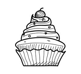 Cupcake Drawing Images at PaintingValley.com | Explore collection of ...