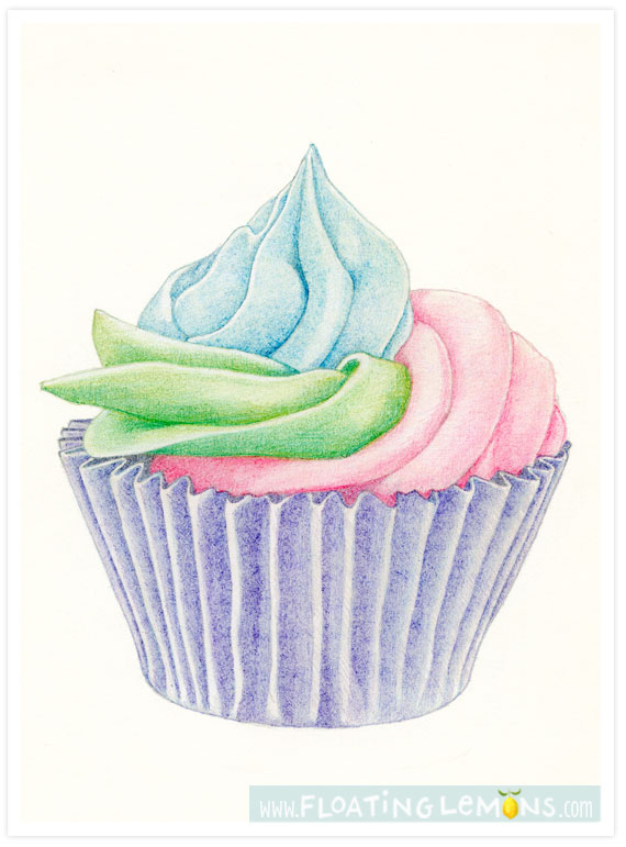 570x771 Sketch Clipart Cupcake - Cupcake Drawing Images