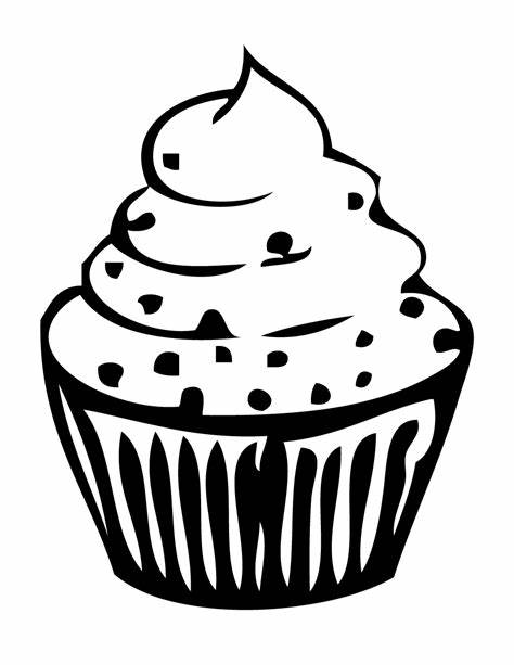 Cupcake Drawing Outline at PaintingValley.com | Explore collection of ...
