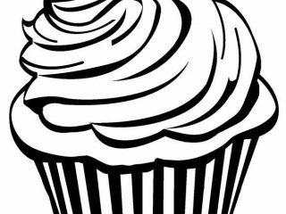 320x240 cupcake outline printable cupcake drawing pictures - Cupcake Drawing Outline