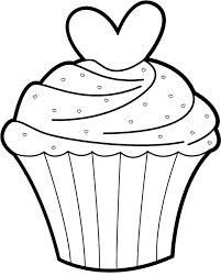 201x251 Unique Cupcake Clipart Coloring Pages - Cupcake Drawing Outline