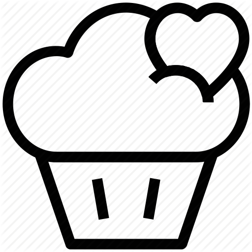 512x512 Collection Of Free Cupcake Drawing Outline Download On Ui Ex - Cupcake Drawing Outline