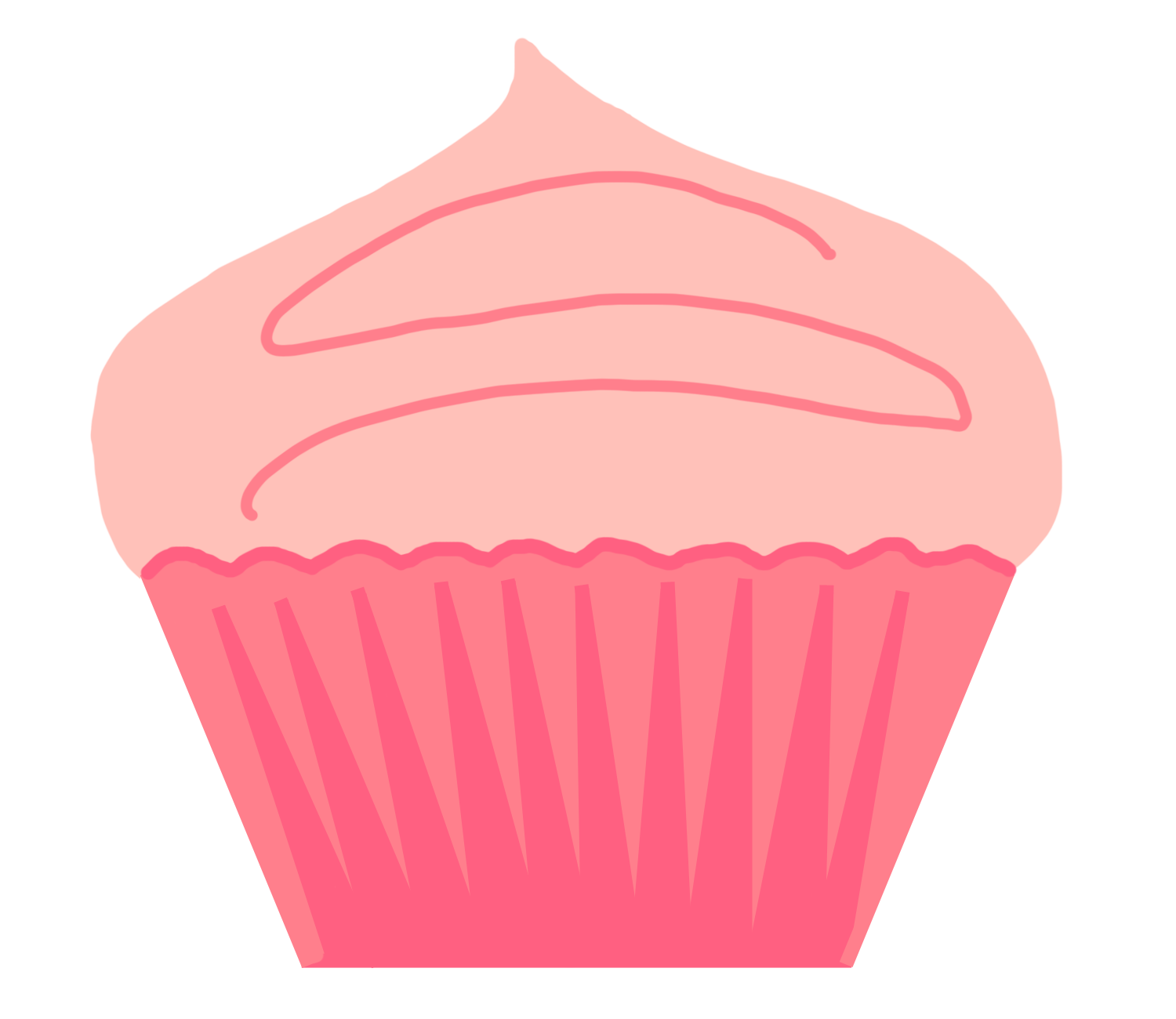 1500x1300 Collection Of Free Cupcakes Drawing Color Download On Ui Ex - Cupcake Drawing Outline