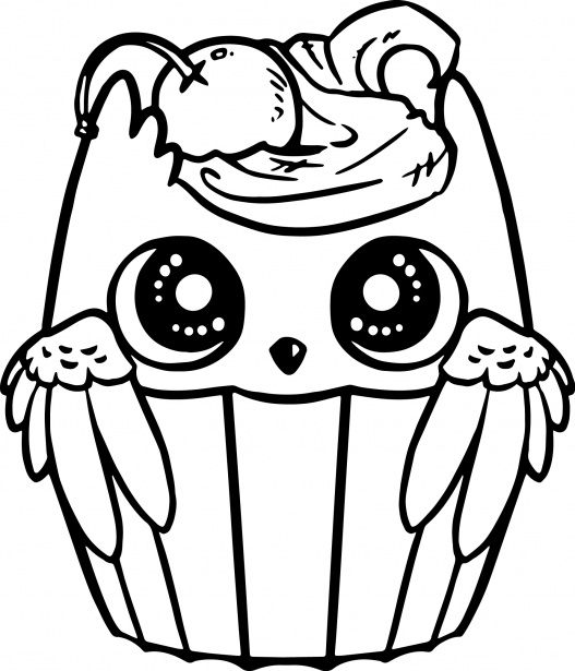 527x615 cupcake owl drawing free stock photo - Cupcake Drawing Pictures
