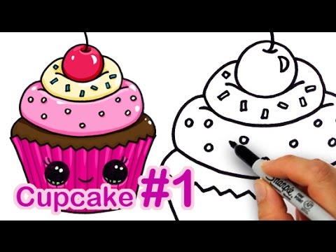 480x360 how to draw a cute cupcake - Cupcake Drawing Pictures