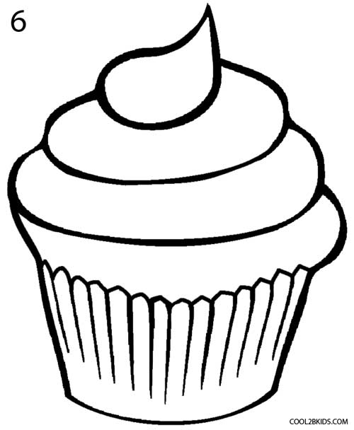 500x608 how to draw a cupcake - Cupcake Drawing Pictures