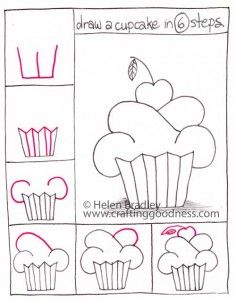 236x300 Drawing A Cupcake Shall Be Easy Now How To's Draw, Easy - Cupcake Drawing Step By Step