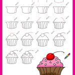 150x150 How To Draw A Cupcake Step - Cupcake Drawing Step By Step