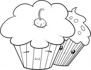 302x233 How To Draw How To Draw Cupcakes - Cupcake Drawing Step By Step