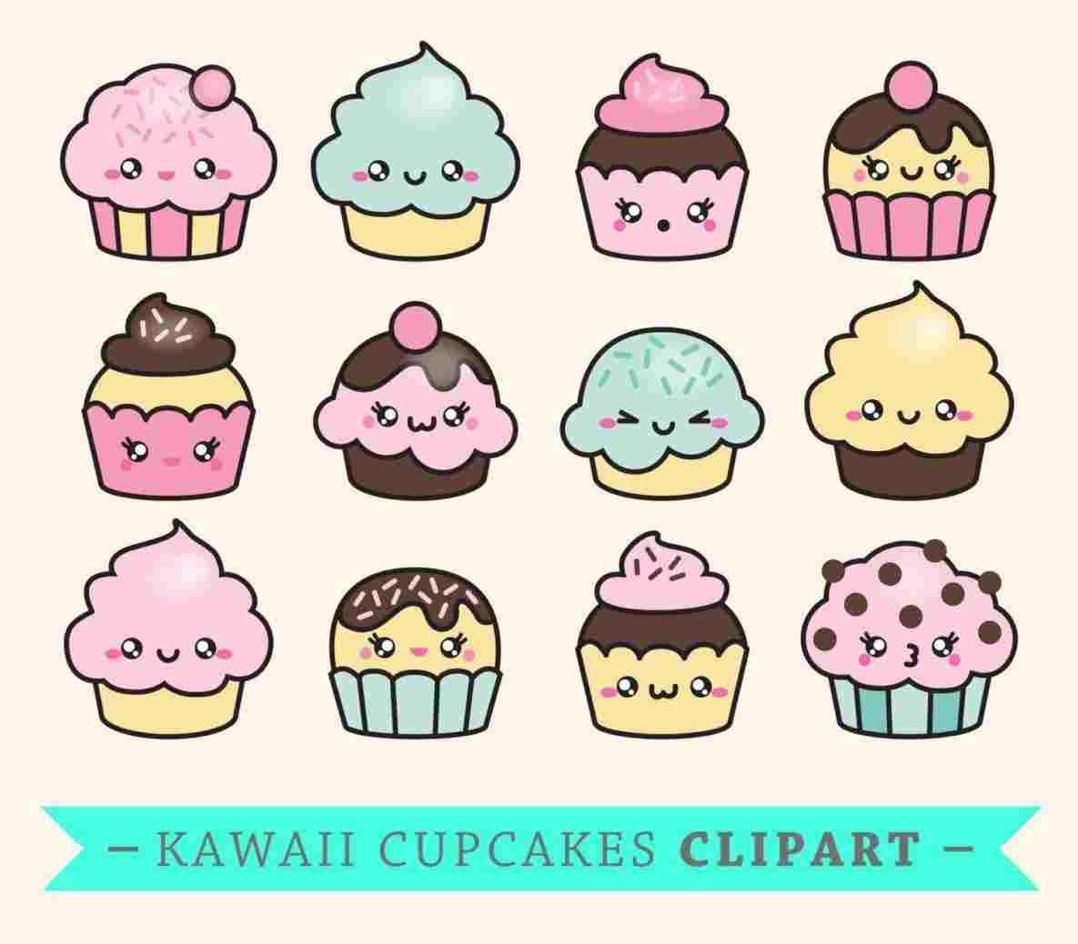 1185x1038 Cupcake Kawaii Easy Drawings Step - Cupcake Drawing Step By Step